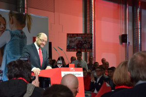 Martin Schulz hielt eine kämpferische, in vielen Passagen aber auch nachdenkliche Rede (Foto: Simon Hupfer)