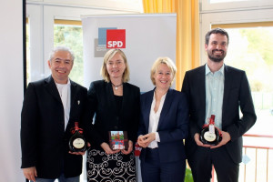 V.l.n.r.: Frank Spieler, Vorsitzender DEHOGA-Kreisverband Aschaffenburg, Iris Hegemann, Deutscher Tourismusverband Berlin, Martina Fehlner, tourismuspolitische Sprecherin der SPD-Landtagsfraktion, Michael Seiterle, Geschäftsführer Spessart Mainland e.V.