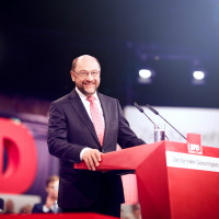 Martin Schulz beim letzten Bundesparteitag (Foto: Kraehahn)